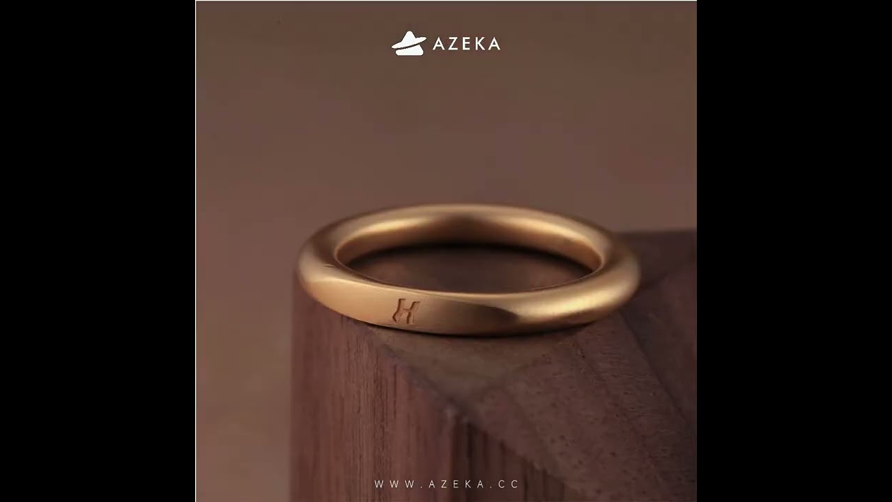 Engravable 24K Hand-Forged Gold Ring – Personalized Minimalist Band 