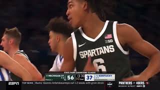 #12 Kentucky vs #17 Michigan st 11/18/25 State Farm champions classic￼ men’s basketball highlights 