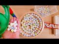 マーブルランレースASMR HABAのロングウェーブスロープ&ボーネルンド ミルキーボール Marble run rolling Milky ball HABA Long Wave Slope