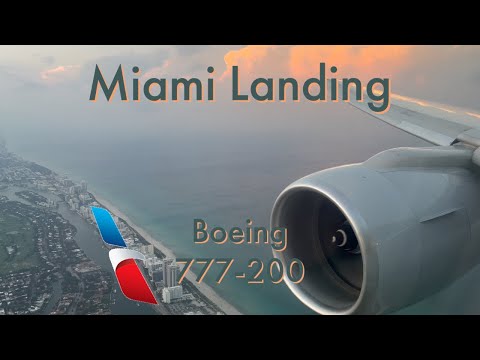 Beautiful Miami Landing | American - Boeing 777-200 - MIA - AA1072 - N778AN - Seat 5L