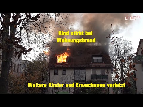 Tödlicher Wohnungsbrand in Leipzig, 12 Jährige stirbt/Großeinsatz + Einsatzfahrten [04.11.2020]