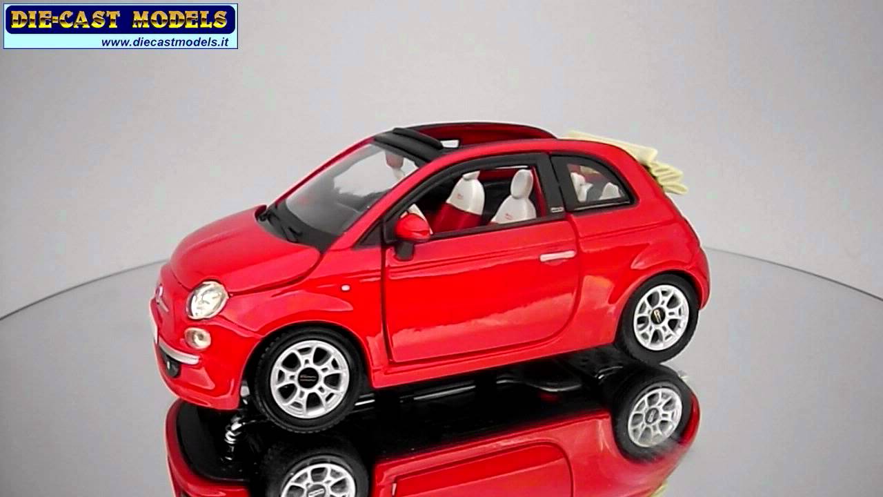 ブラーゴ　フィアット　500C カブリオレ　チンクエチェント Fiat 500C - Burago - 1:24 - YouTube