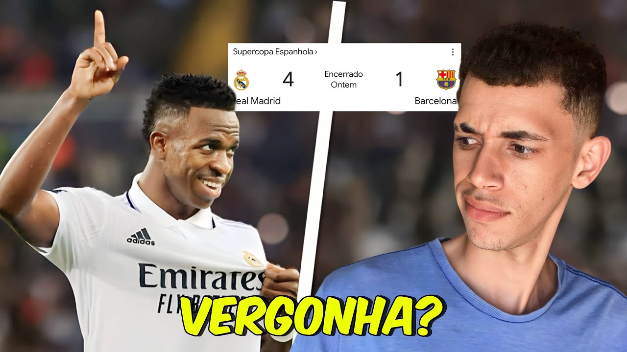 Real Madrid 4 x 1 Barcelona - VINI JR faz 3 GOLS! - YouTube