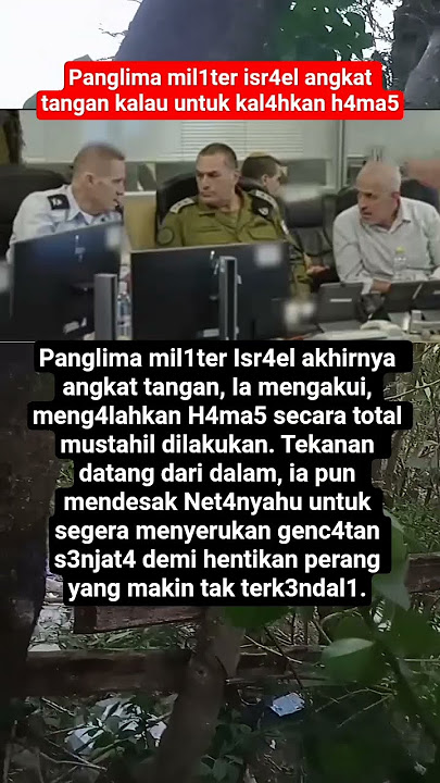 panglima mil1ter isr4el angkat tang4n kalau untuk kal4hkan h4ma5. #viralshorts