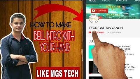 HOW TO MAKE BELL INTRO VIDEO WITH YOUR HAND PNG BY TECNICAL DIVYANSH GODHA
