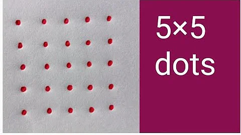 5×5 dots easy rangoli | daily use rangoli | small dots muggulu | easy dots kolam |