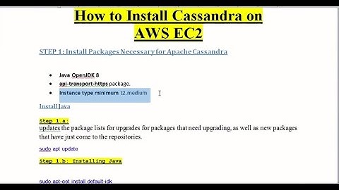 Apache Cassandra installation on AWS EC2