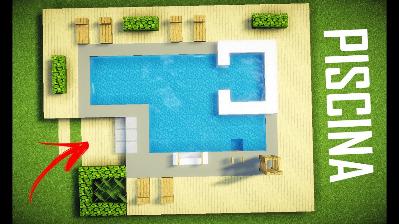 Minecraft: CASA MODERNA con piscina fácil Tutorial #4✓