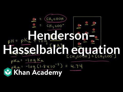 Henderson–Hasselbalch equation | Acids and bases | AP Chemistry | Khan Academy