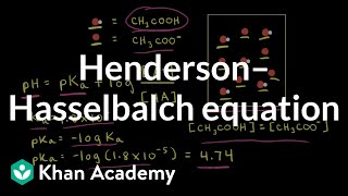 Henderson-Hasselbalch equation | Acids and bases | AP Chemistry | Khan Academy