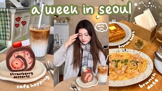 seoul vlog 🍰 cafe hopping (strawberry cake & french toast), brunch date, corporate life, friendships