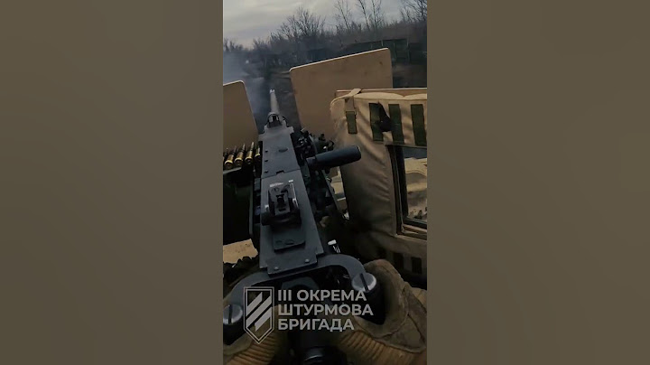 Ukrainians opens fire on Russians using a .50 calibre machine-gun on an American MRAP vehicle