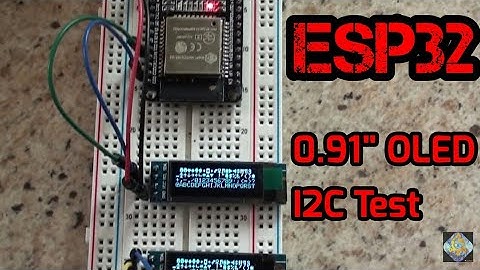 ESP32: MakerFocus 0.91" I2C OLED Display Test (SSD1306)  - (Library in Description)