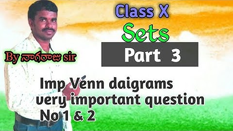 10th class maths SETs part3 venndiagrams by NAGARAJU sir/important 4marks qsns