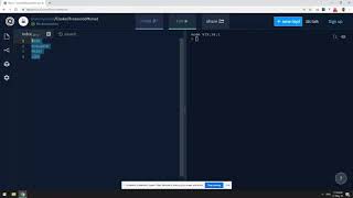Intro to online IDE, repl.it
