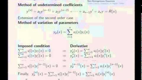 Mod-06 Lec-28 Methods of Linear ODE
