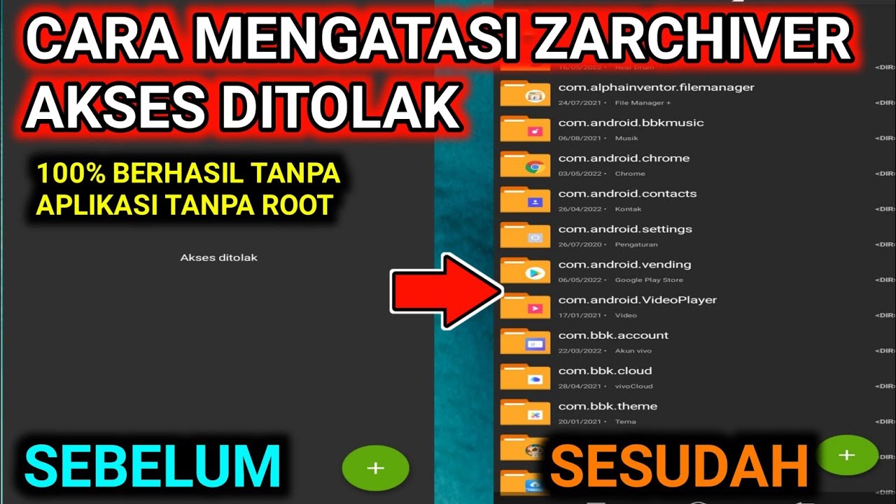 cara mengatasi zarchiver akses ditolak - 100% berhasil tanpa aplikasi