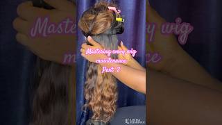 Mastering wavy wig maintenance Part 2 #wigrevamp #hairstyling #wigmaintenance