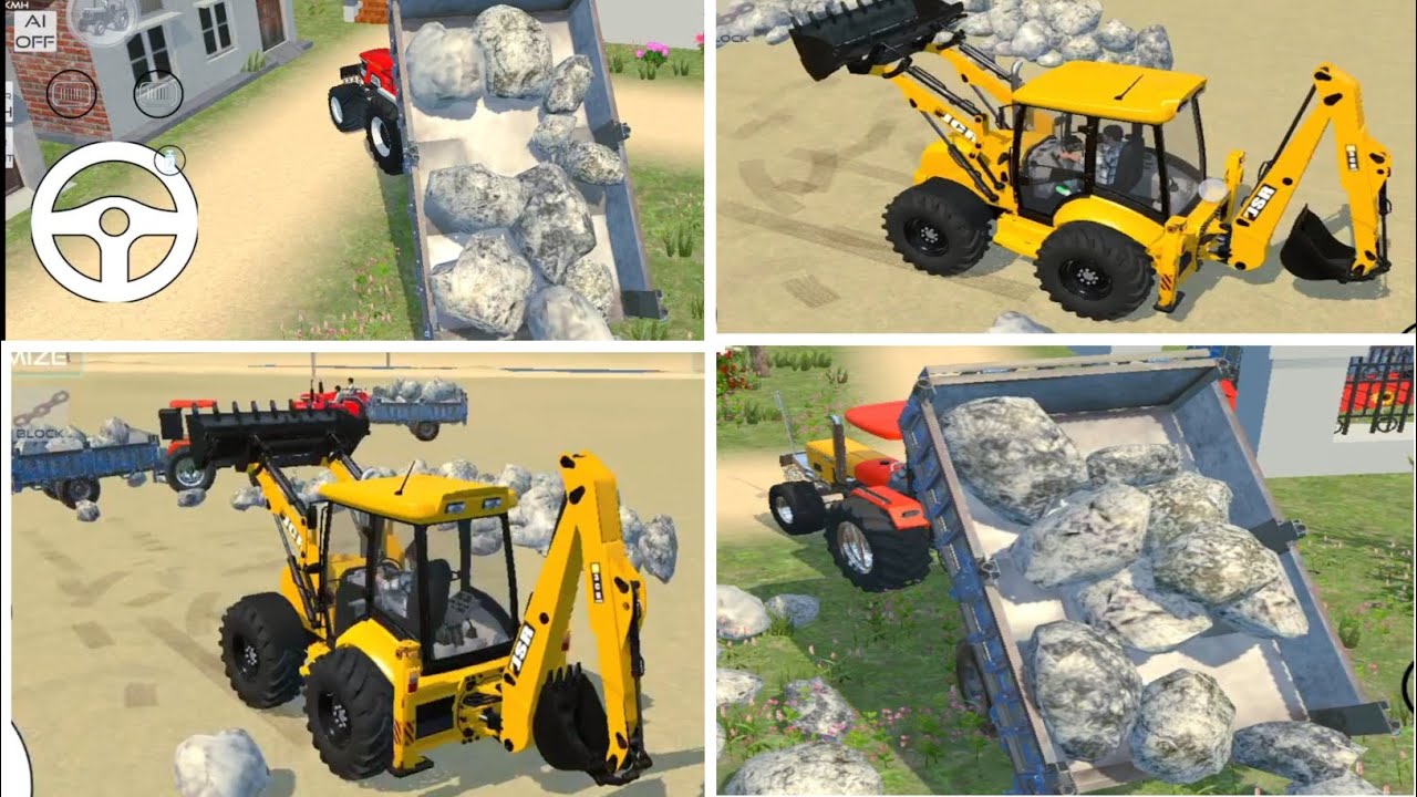  🚜 Tractor with stone 🪨 Export || 