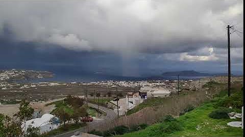 SANTORINI RAIN TIMELAPSE