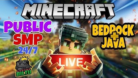 MINECRAFT LIVE. PUBLIC SMP 24/7 ONLINE | CRACKED JAVA / BEDROCK & POCKET EDITION #minecraft
