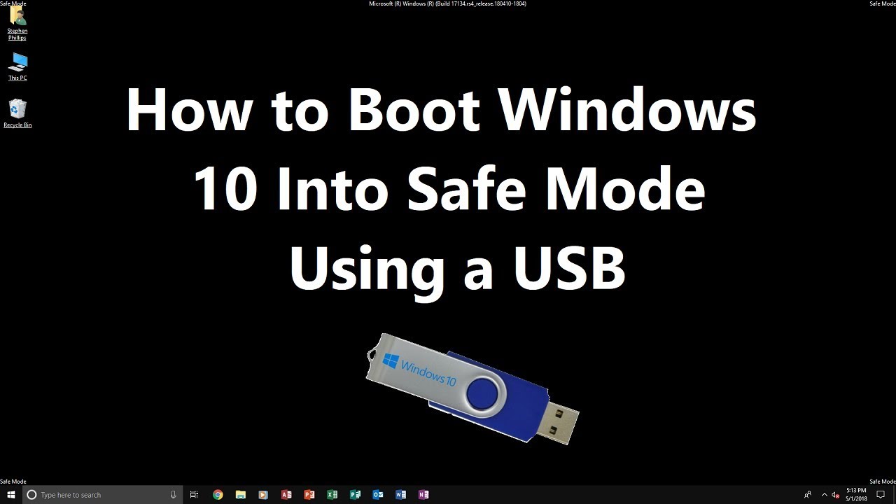 to Boot Windows 10 Into Safe Mode a USB (100% WORKS!) YouTube