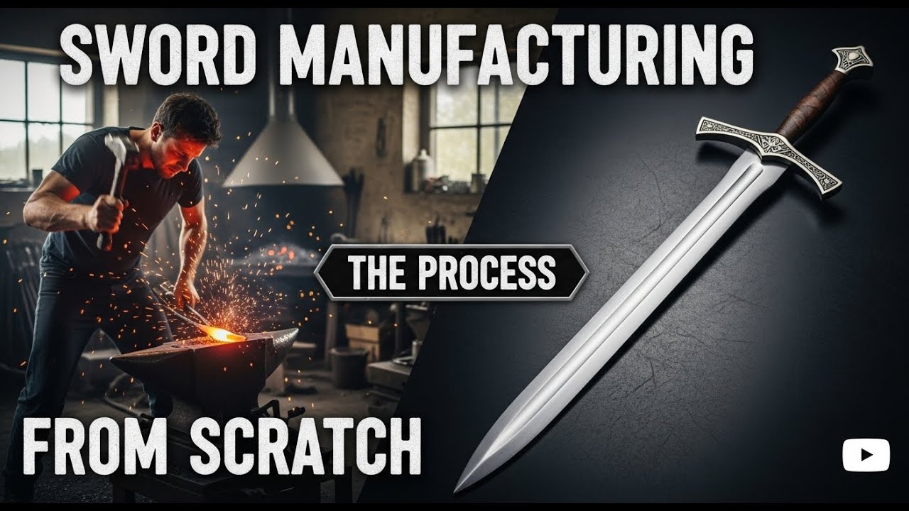 Sword Process Old to Gold | Sword Manufacturing process in factory ...