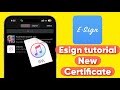 Esign New Cert | Install IPA Files No Computer | How to get Esign