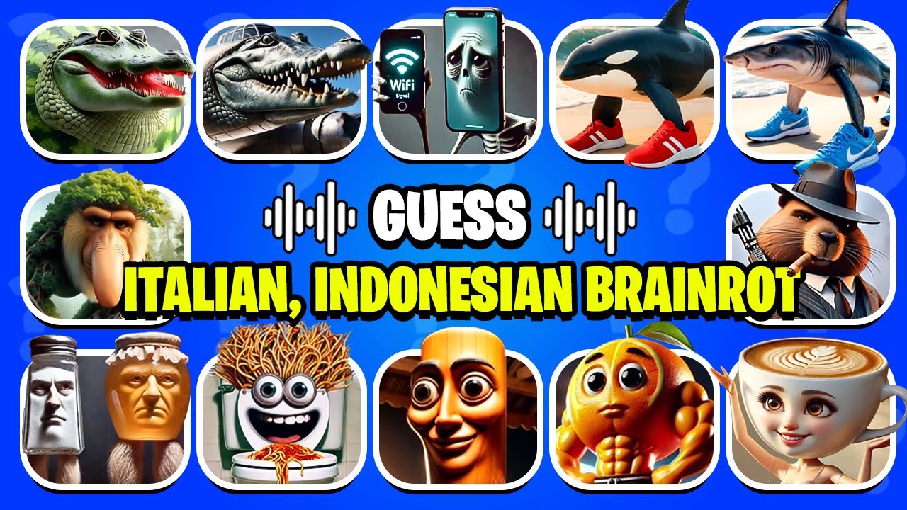 Guess ITALIAN And INDONESIAN Brainrot Animals Memes | Bombardino Crocodilo, Tung Tung Sahur