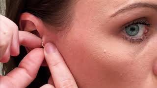 How to put in TINY tragus hoop earrings.