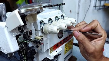 How to Thread Overlock Edging Machine. Siruba 4Threads Industrial Sewing Machines.