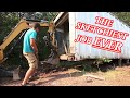 Abandoned Racetrack Part 3 - How NOT To Remove A DESTROYED Semi Trailer...