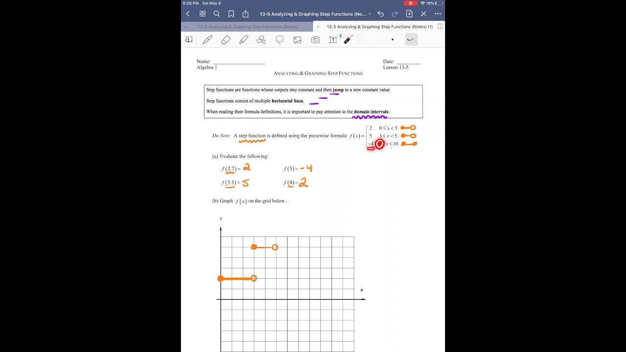 13 5 Analyzing & Graphing Step Functions Video - YouTube