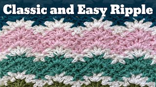 Super Easy VStitch Ripple!  ONE ROW REPEAT