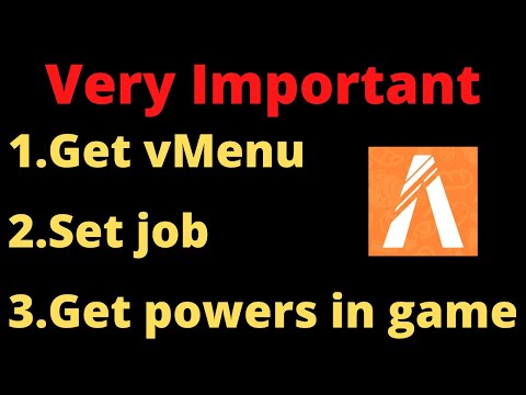 How To Get VMenu - Set Job - Get Power In Game