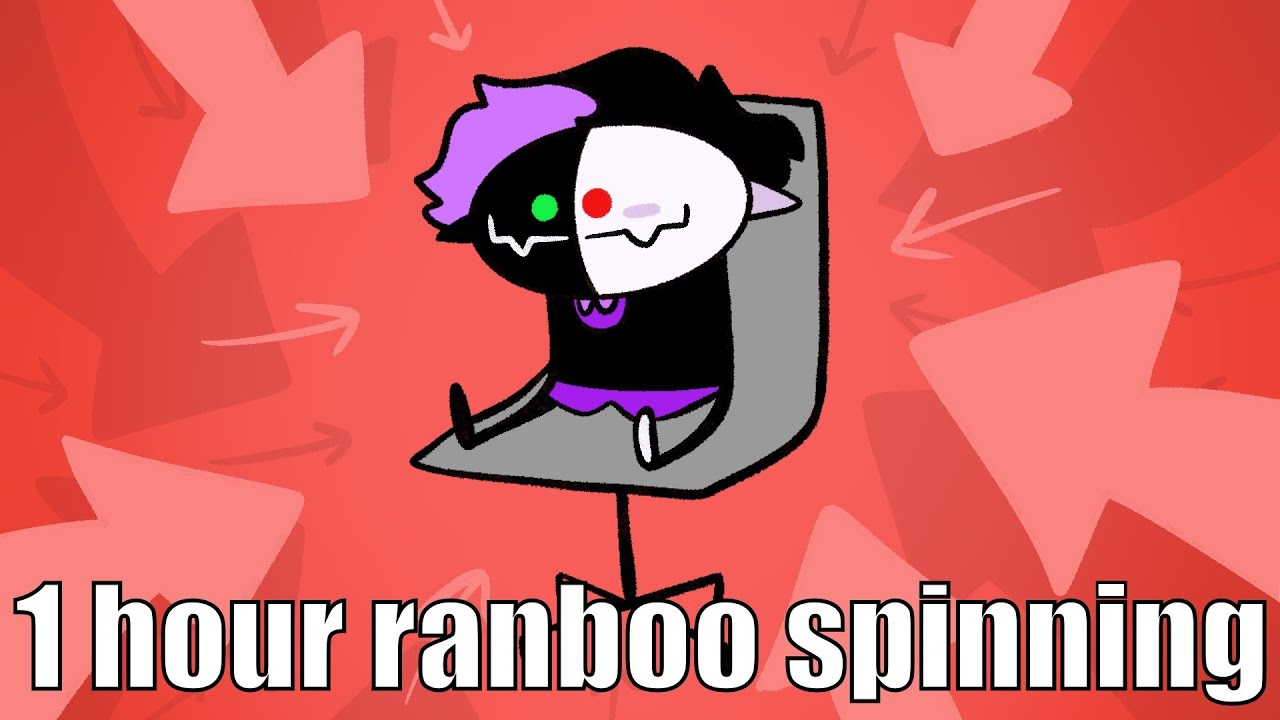 RANBOO spinning in a chair for 1 hour [ animation ] YouTube