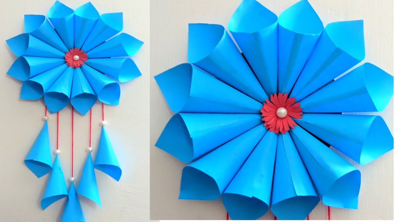 DIY PAPER WALL HANGING CRAFTS// ROOM DECORATION IDEAS //DIY ART AND ...