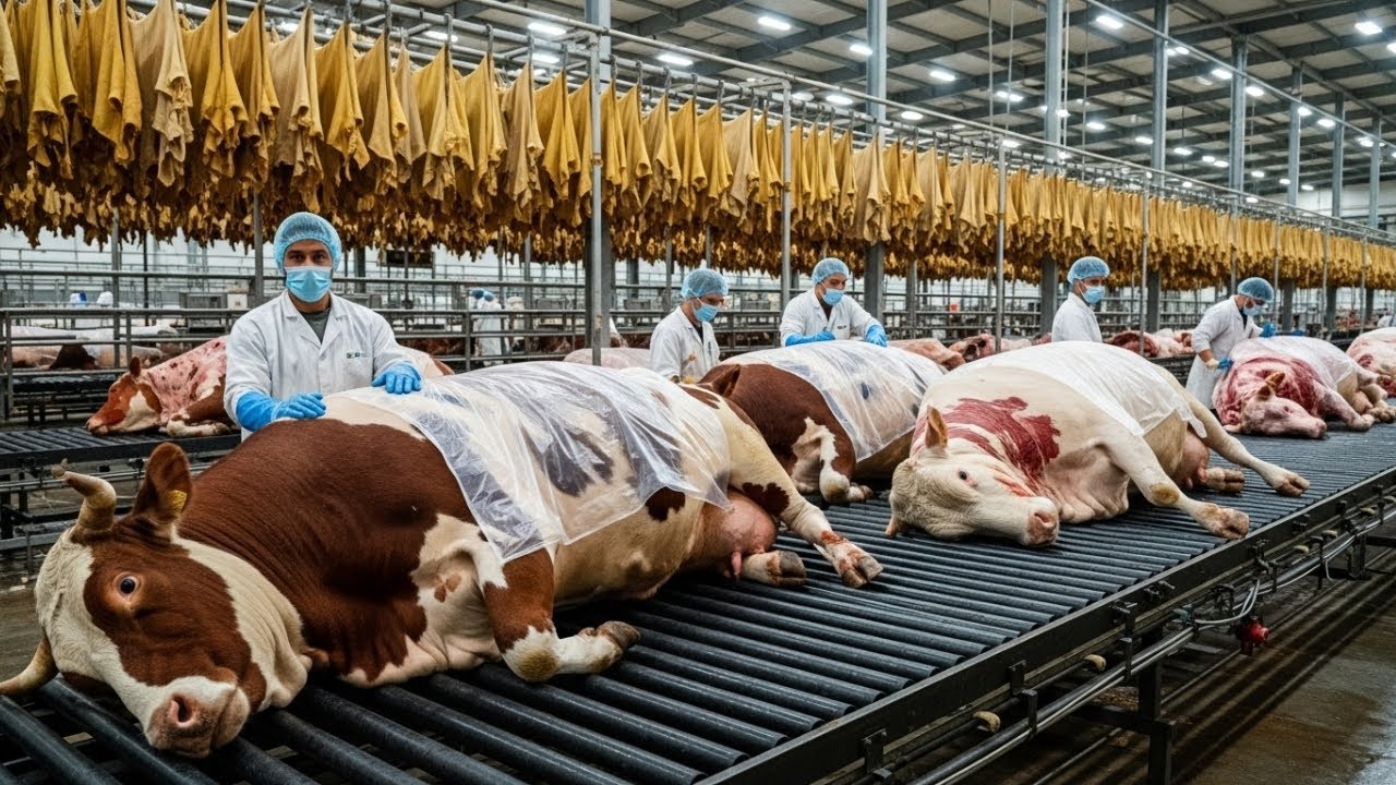 Inside the Cow Leather Factory🏭: How Cowhide Transforms into a $10,000 Luxury Jacket👑