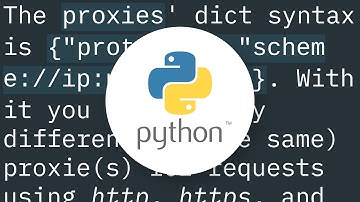 Proxies with Python 