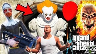 GTA 5 : PENNYWISE and GHOST RIDER came Back from Hell to Kill FRANKLIN! | PART 5