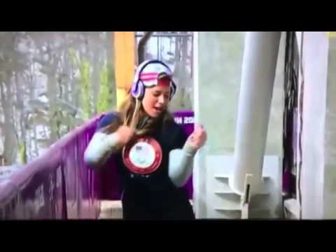 Kate Hansen Warm up Dance 2014 Olympics (KARATE CHOP REMIX)