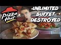 PIZZA HUT ALL YOU CAN EAT BUFFET CHALLENGE | Destroyed | Man Vs Food