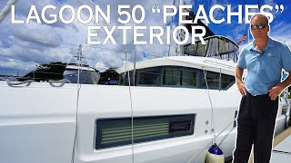 Walkthrough of 2019 Lagoon 50 &quot;Peaches&quot; | Part 1 Exterior | Catamaran For Sale | Brent Hermann