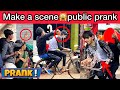 Make a scenepublic prank reaction