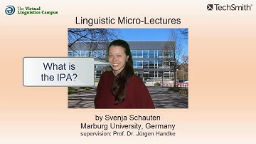 PHY_023 - Linguistic Micro-Lectures: The IPA