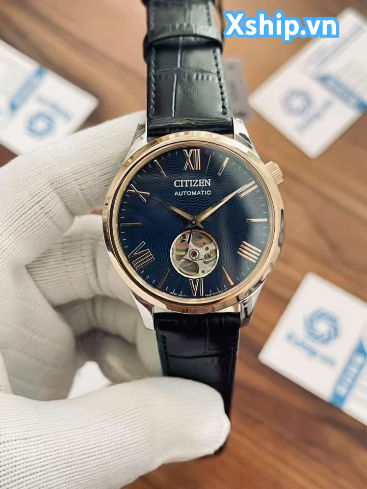 Citizen Automatic Open Heart Blue Dial Men Watch NH9136-02L - YouTube
