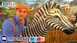 Blippi erkundet Dschungeltiere | Kinderlieder und Cartoons | Blippi | Moonbug Kids Deutsch