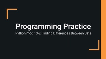 Python Practice Programming Module 13-2 Finding the Difference Between Sets of Data