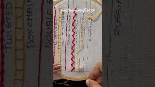 Broken Chain Stitch Day 14/50 Learn #embroiderytutorial #brokenchainstitch #beginnersstitch