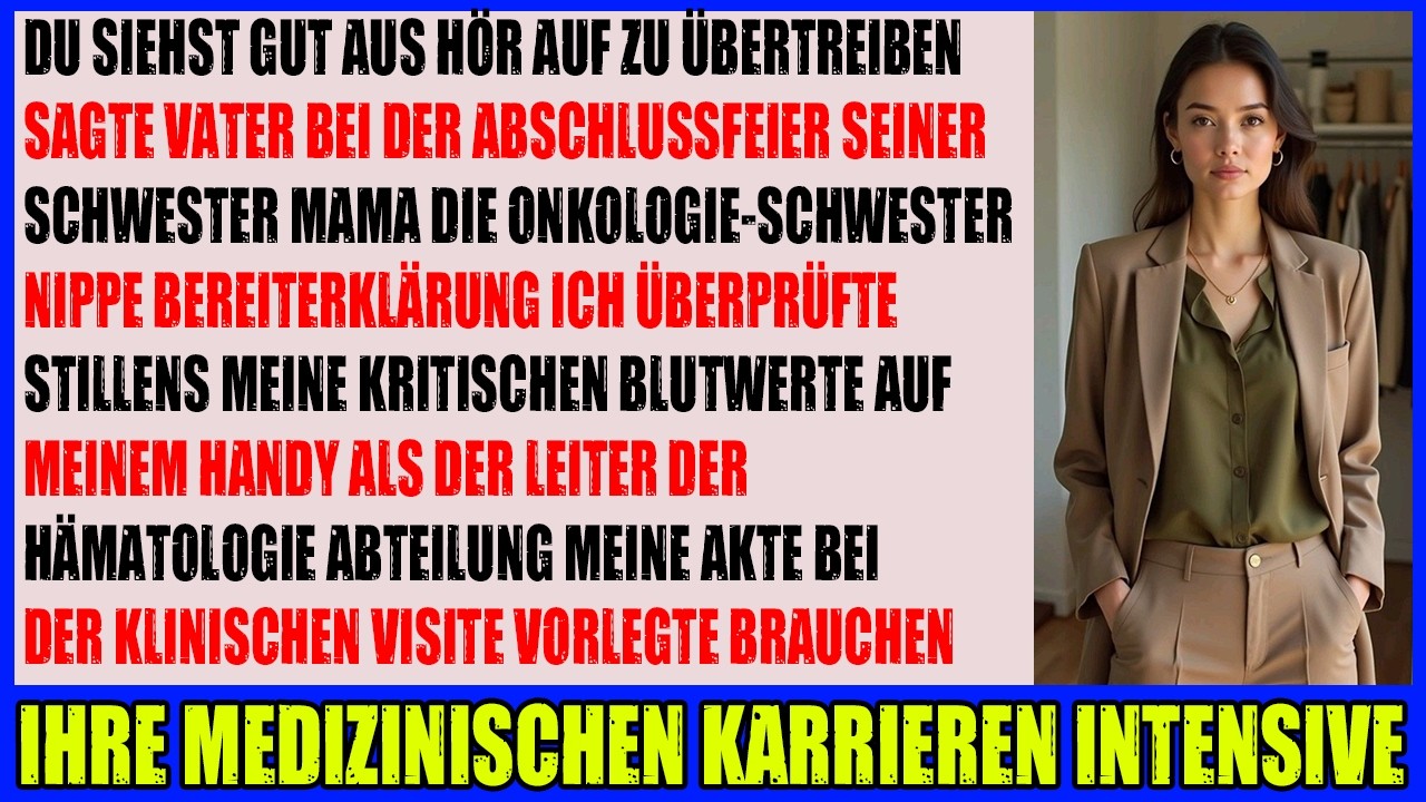 Meine Eltern sagten ich sehe gesund aus  dann wurde ihr Vortrag abgesagt